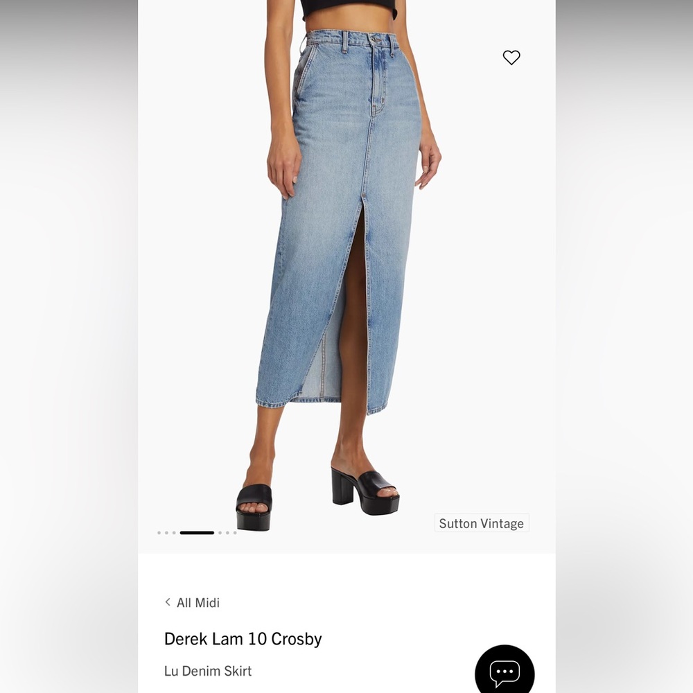 Derek Lam 10 Crosby Lu denim skirt in Sutton vintage